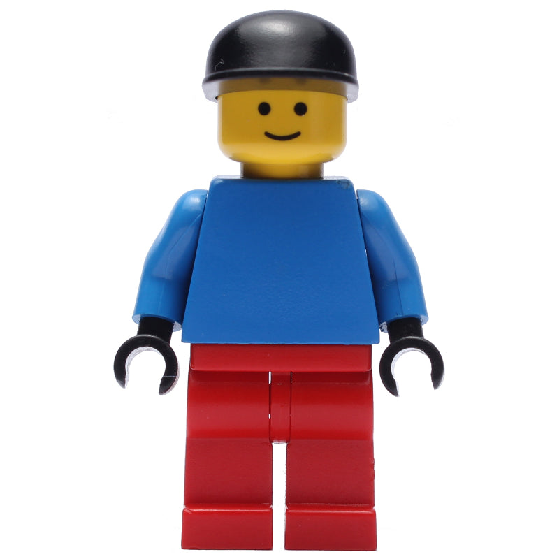 fig-007176 – Soccer Player Goalie Blue Torso, Red Legs, Black Cap
