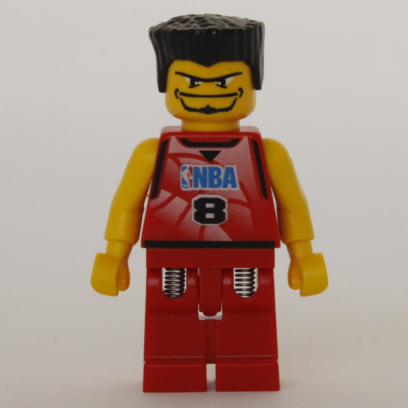 fig-007206 – Basketball Player, Red  Torso, Red Legs #8, Black Hair