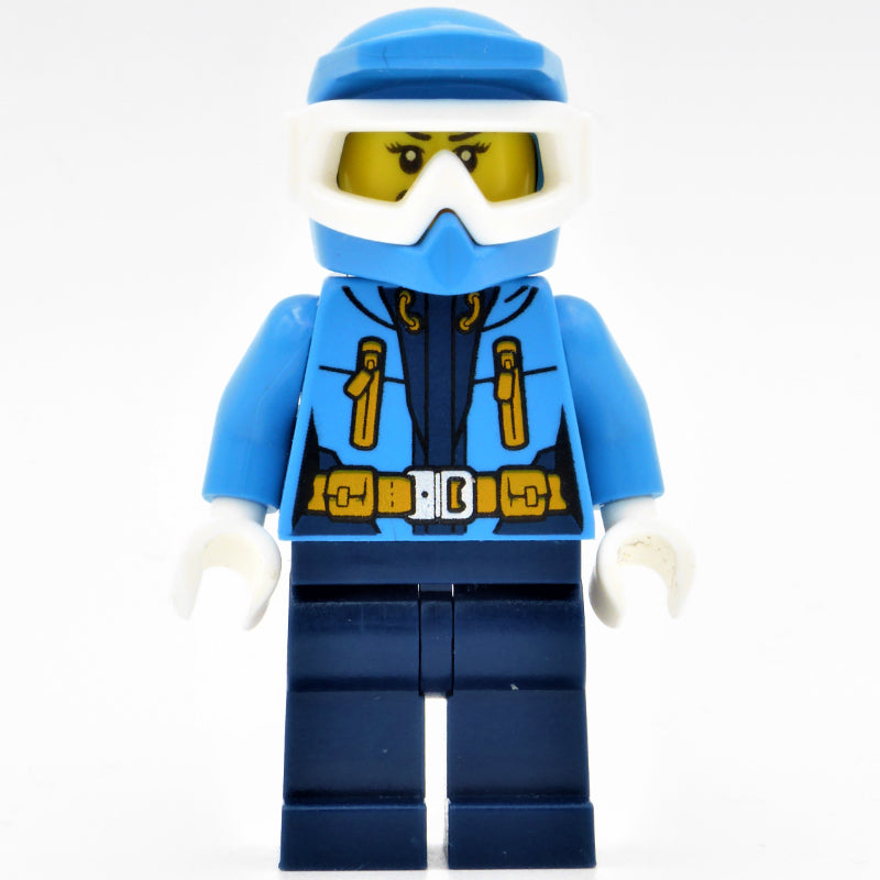 fig-007217 – Arctic Explorer, Dirt Bike Helmet, Snow Goggles, Woman