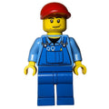 fig-007239 – Man, Blue Overalls, Red Cap, Stubble