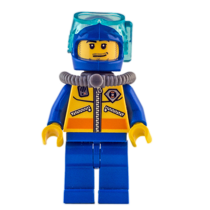 fig-007248 – Coast Guard Diver, Blue Helmet, Airtank, Mask