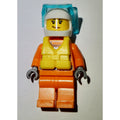 fig-007276 – Coast Guard, Woman, Orange Jumpsuit, White Helmet with Diving Mask, Yellow Life Vest