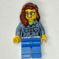 fig-007283 – Coast Guard, Woman, Sand Blue Shirt with Badge, Reddish Brown Hair, Glasses