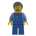 fig-007286 – Man, Blue Overalls over Shirt, Blue Legs, Dark Bluish Gray Hair, Beard