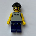 fig-007323 – Basketball Player, Light Gray Torso and Dark Blue Legs, Black Hat