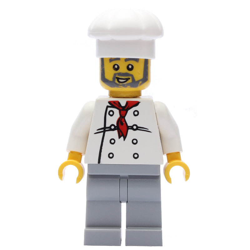 fig-007368 – Chef, Red Neckerchief, Light Bluish Gray Legs, Light Bluish Gray Beard