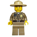 fig-007405 – Forest Police / Ranger, Dark Tan Shirt with Radio and Badge, Dark Tan Legs, Tan Campaign Hat
