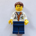fig-007411 – Scientist, Open White Jacket, Dark Blue Legs
