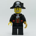 fig-007435 – Pirate Captain, Black Jacket, Pearl Gold Hook, Bicorne Hat
