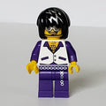 fig-007454 – Musician, Man, White Vest over Dark Purple Shirt, Black Hair with Silver Streaks, Glasses