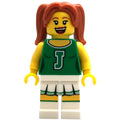 fig-007457 – Cheerleader, Green, 'J' on Uniform