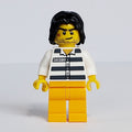 fig-007468 – Criminal, Prison Shirt with #50380, Bright Light Orange Legs, Black Hair