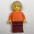 fig-007476 – Man, Plain Orange Torso, Dark Red Legs, Tan Hair