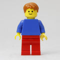 fig-007477 – Man, Plain Blue Torso and Red Legs, Dark Orange Hair