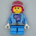 fig-007489 – Girl, Medium Blue Jacket with Medium Lavender Scarf, Short Dark Azure Legs, Magenta Helmet with Visor