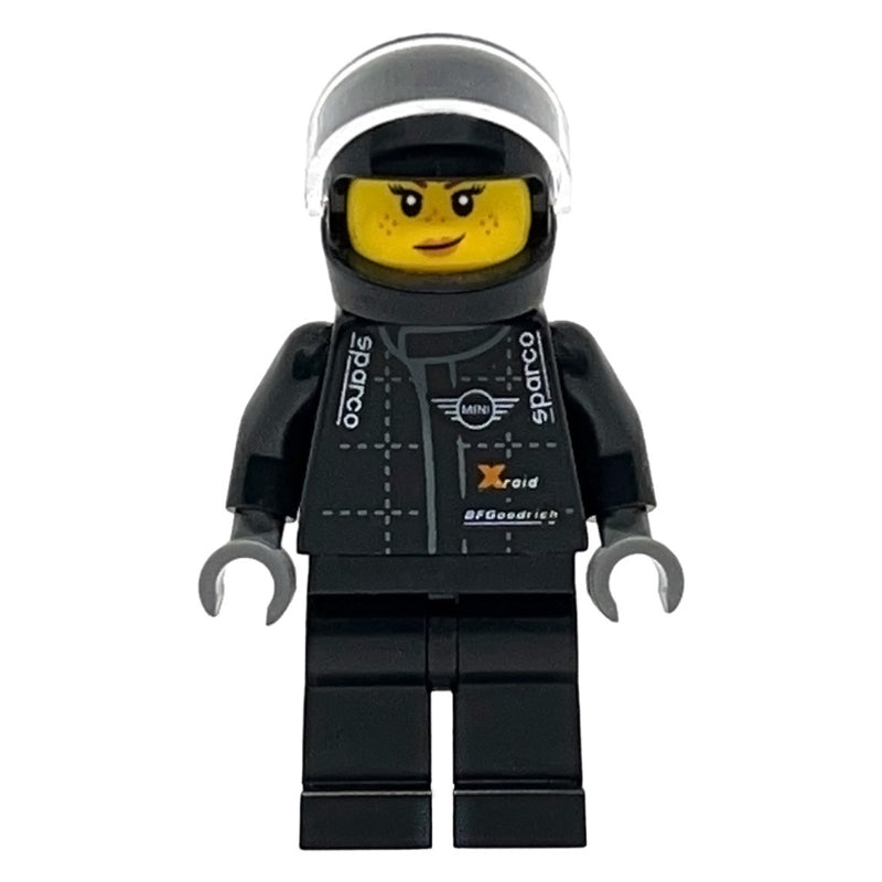 fig-007493 – Race Driver, Black Torso, Black Legs, Black Helmet