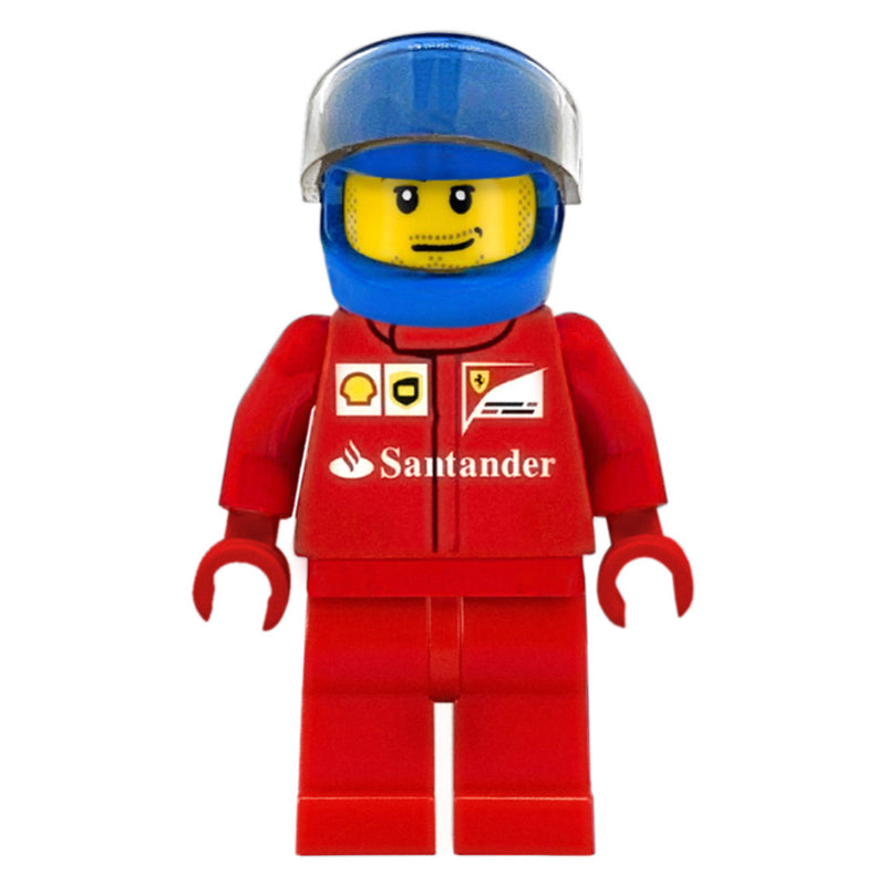 fig-007509 – Race Driver, Red Torso, Red Legs, Blue Helmet, Ferrari 1