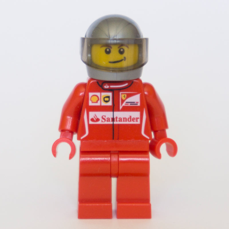 fig-007510 – Race Driver, Red Torso, Red Legs, Dark Pearl Helmet, Ferrari