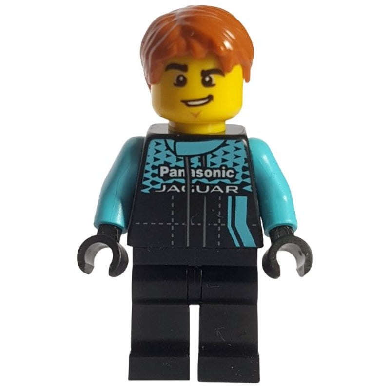 fig-007532 – Race Driver, Black Torso, Black Legs, Jaguar