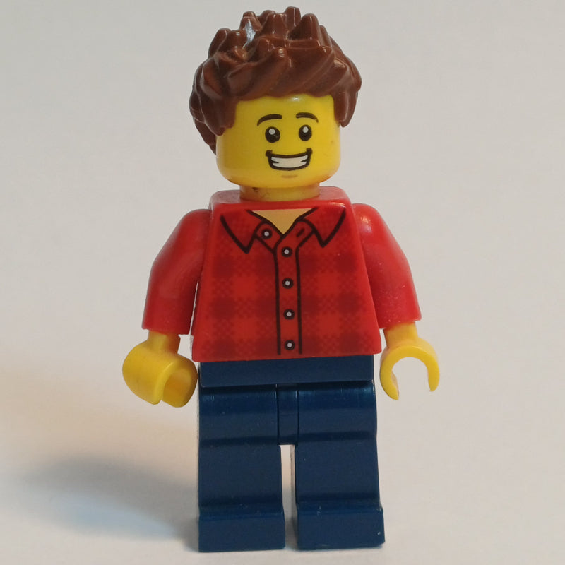 fig-007541 – Red Torso, Dark Blue Legs, Reddish Brown Hair