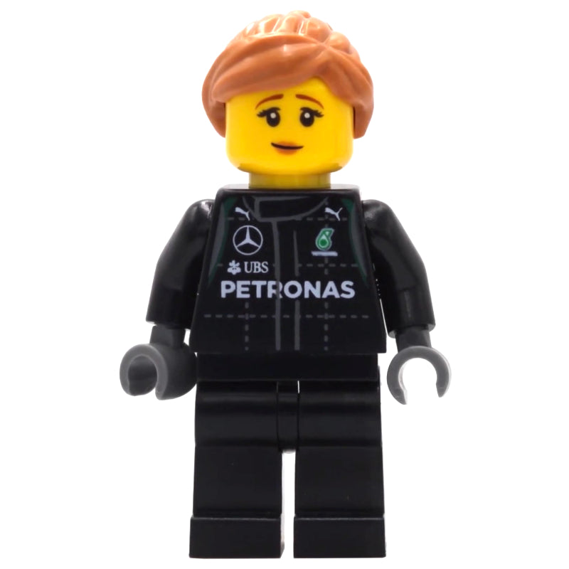 fig-007543 – Pit Crew, Black Torso, Black Legs, Medium Nougat Hair