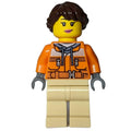 fig-007548 – Orange Torso, Tan Legs, Dark Brown Hair