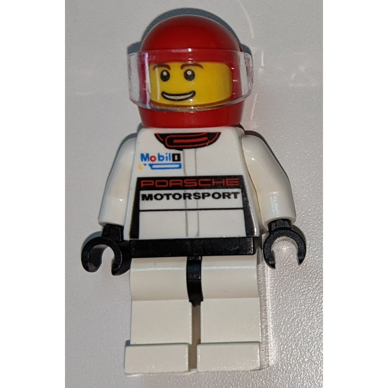fig-007551 – Race Driver, White Torso, White Torso, Red Helmet, Porsche