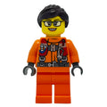 fig-007562 – Coast Guard, Woman, Orange Jumpsuit, Reddish Brown Hair, Glasses