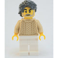 fig-007572 – Man, Tan Sweater, White Legs, Dark Bluish Gray Hair, Beard