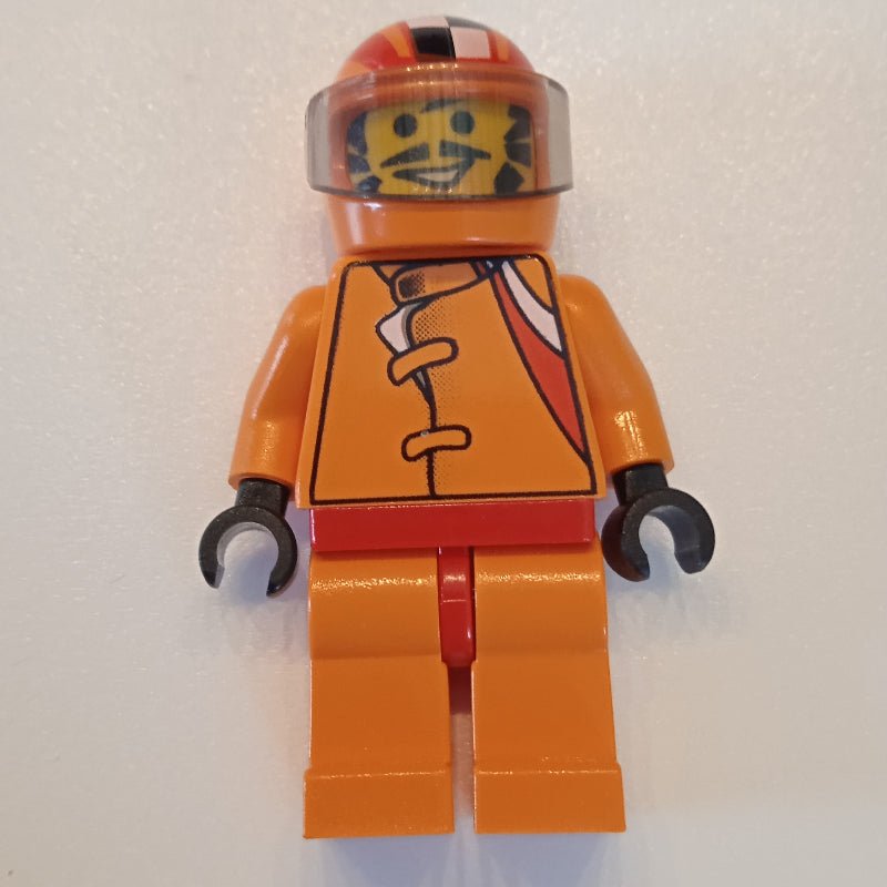 fig-007648 – Race Driver, Orange Torso, Orange Legs, Orange Helmet