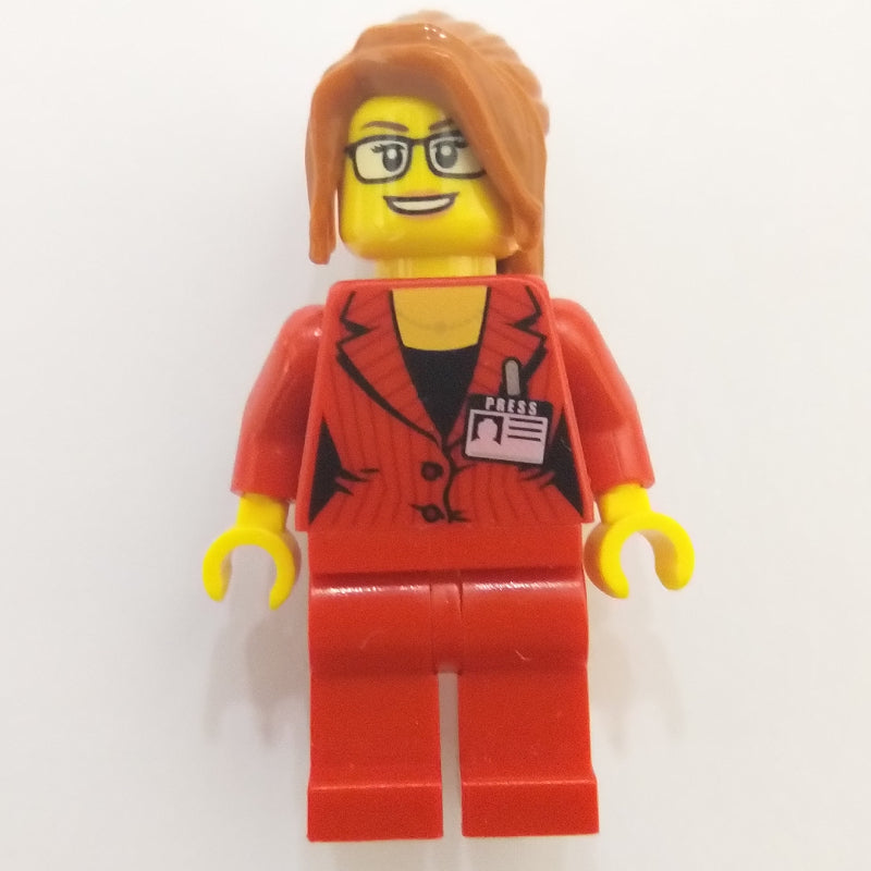 fig-007669 – Red Jacket Torso, Red Legs, Dark Orange Hair, Glasses