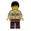 fig-007689 – Man, Tan Shirt with Pockets, Reddish Brown Legs, Black Hair