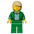 fig-007708 – Woman, Open Green Jacket with Necklace, Tan Hair