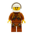 fig-007743 – Pilot, Woman, Dark Orange Jumpsuit, White Helmet with Visor