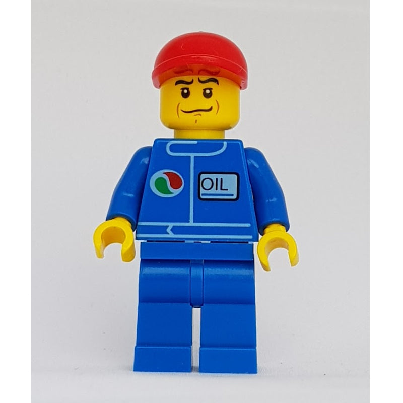 fig-007761 – Racer, Blue Jumpsuit with Octan Logo, Red Cap