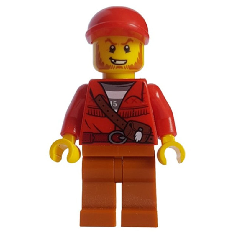 fig-007763 – Criminal, Red Jacket over Prison Shirt, Red Cap