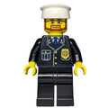 fig-007805 – Policeman, Black Suit with Badge, White Hat, Beard and Glasses
