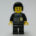 fig-007811 – Policewoman, Black Suit with Badge, Black Hair