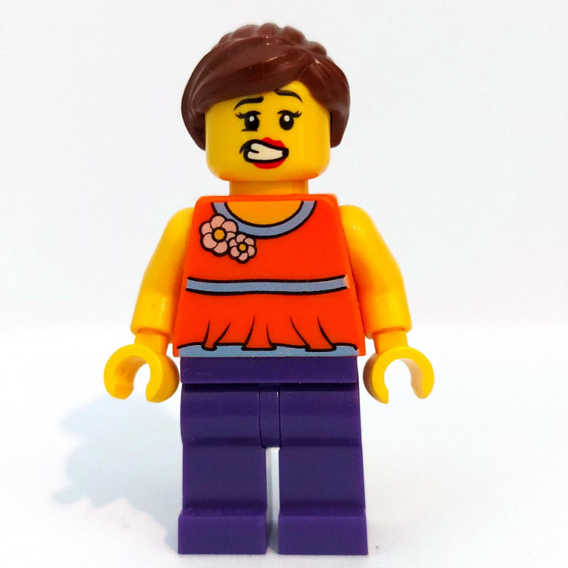 fig-007819 – Orange Torso, Dark Purple Legs, Reddish Brown Hair
