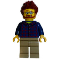 fig-007821 – Dark Blue Torso, Dark Tan Legs, Reddish Brown Hair