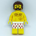 fig-007835 – Man, White Underwear with Red Paw Prints, Beard