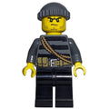 fig-007837 – Criminal, Black Striped Top with Rope, Dark Bluish Gray Hat, Stubble