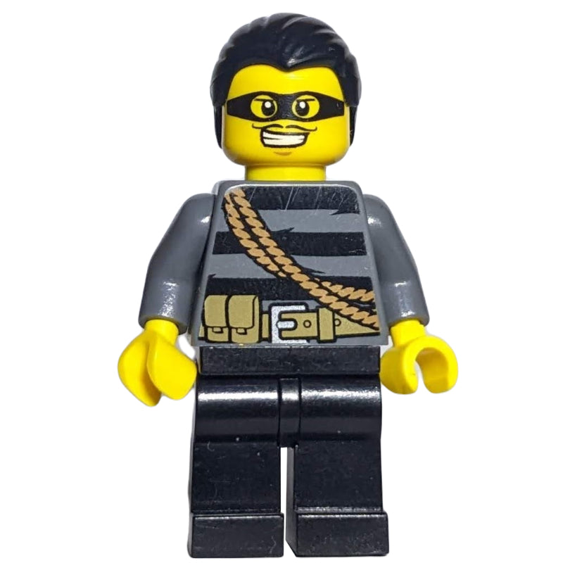 fig-007848 – Criminal, Black Striped Top with Rope, Black Hair, Black Eyemask