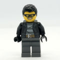 fig-007861 – Criminal, Open Black Jacket over Prison Shirt, Dark Bluish Grey Legs, Black Hair, Black Eyemask