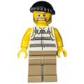 fig-007862 – Criminal, Torn Prison Shirt, Dark Tan Legs, Black Hat, Beard
