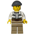 fig-007885 – Criminal, Open Prison Shirt, Dark Tan Legs, Dark Bluish Gray Hat