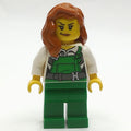 fig-007897 – Criminal, Woman, Green Overalls over Prison Shirt, Dark Orange Hair