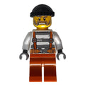 fig-007908 – Criminal, Prison Shirt with Suspenders and Belt, Black Hat, Beard