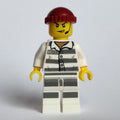 fig-007918 – Criminal, Prison Shirt with #86753, Dark Red Hat, Headset