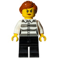fig-007951 – Criminal, Woman, Prison Shirt with #50382, Dark Orange Hair